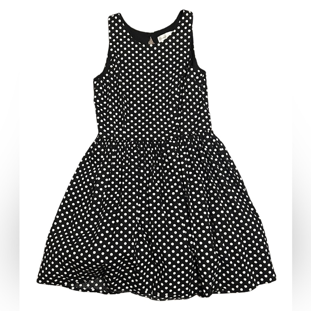 Emerald Sundae Black&White Polka Dotted Dress